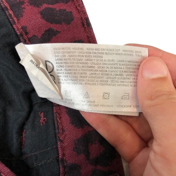 Social Standard by Sanctuary NWT Red Cheetah Mid Rise Ankle Skinny Pants Size 8 - Picture 5 of 12
